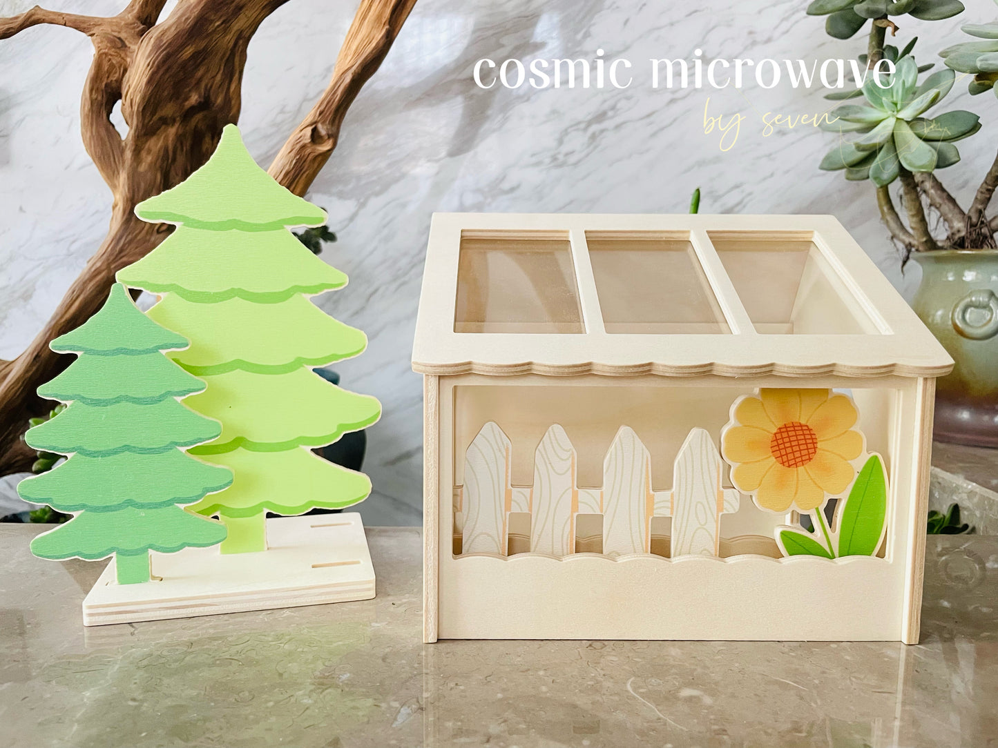 Cosmic Microwave Acrylic greenhouse original handcrafted hamster Chamber House & Hideout