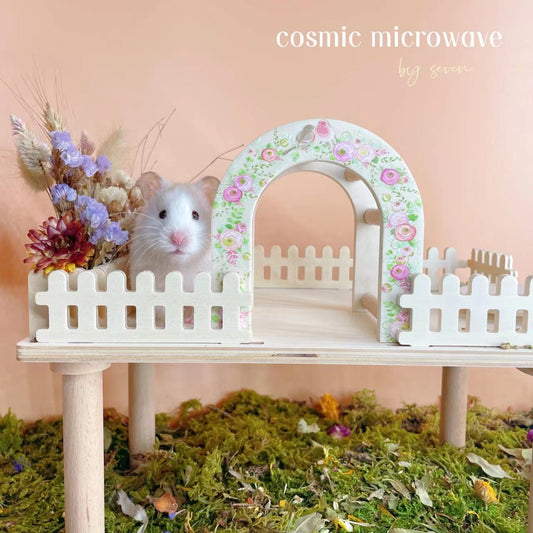 Cosmic Microwave Secret garden flower arch Hamster Landscaping Decoration passage toy