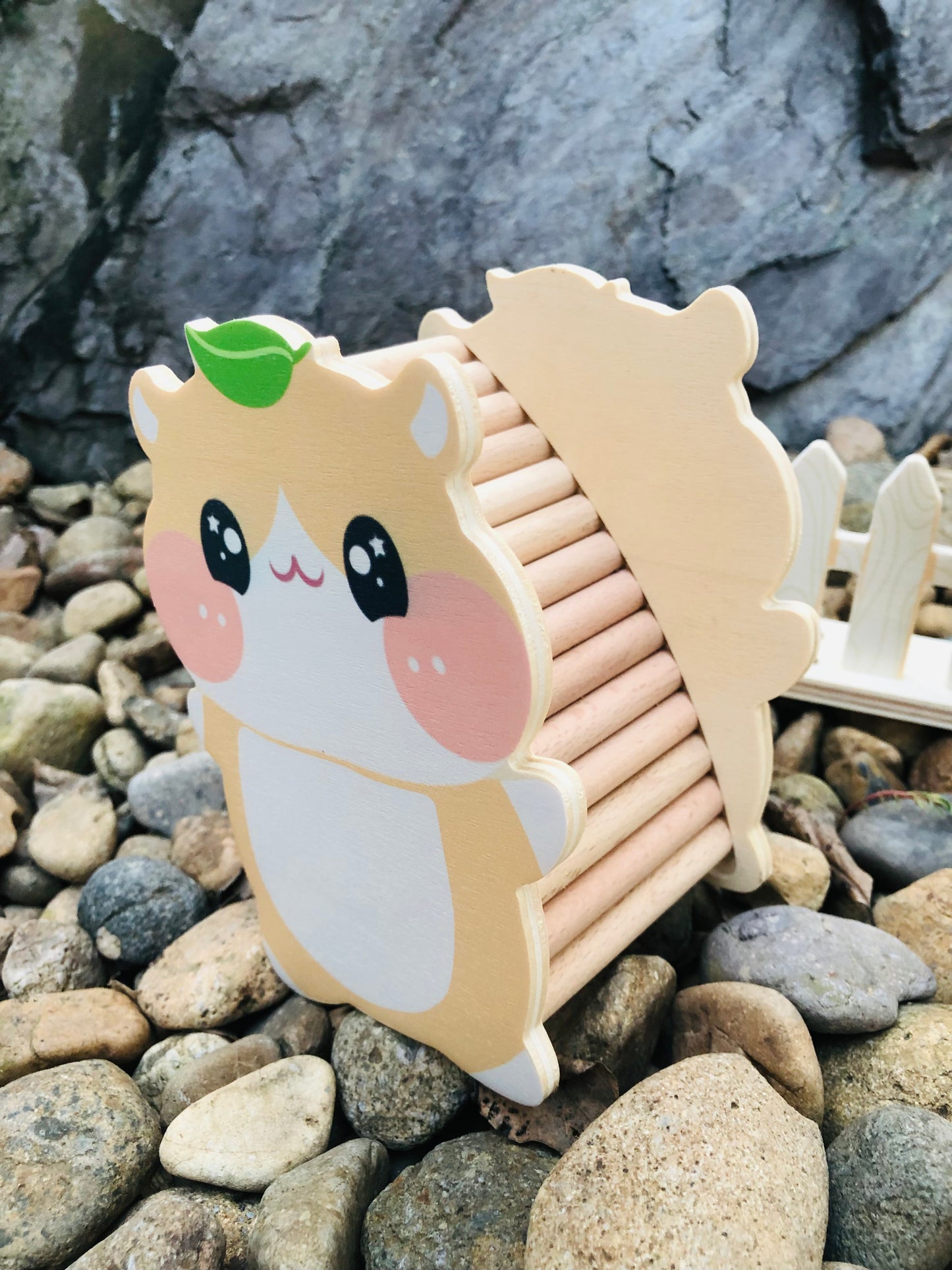 Cosmic Microwave Spring Outing Mushroom Set handcrafted hamster Chamber House & Hideout & Ladder