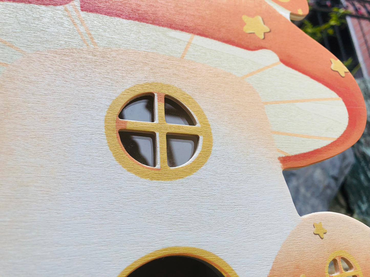 Cosmic Microwave Spring Outing Mushroom Set handcrafted hamster Chamber House & Hideout & Ladder