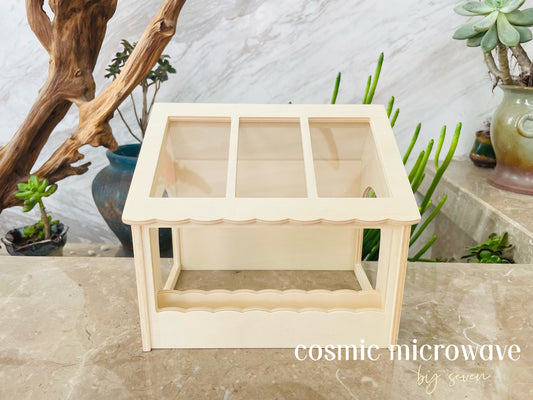 Cosmic Microwave Acrylic greenhouse original handcrafted hamster Chamber House & Hideout